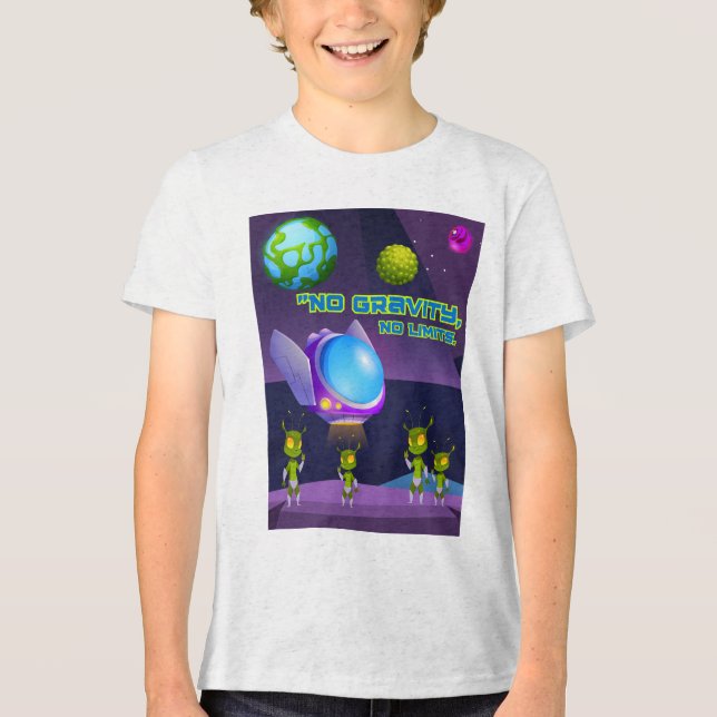 Camiseta Triblenda Sin gravedad ni límites (Anverso)