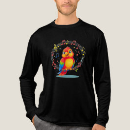 Camiseta Triblenda **Singing Parrot – Cute Parrot Singing Illustratio