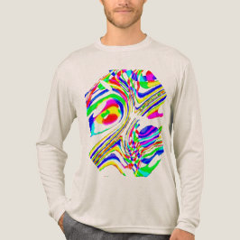 Camiseta Triblenda Sinopsis circular de confetti azul verde rojo amar