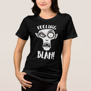 Camiseta Triblenda Sintiendo El Vampiro Blah Nosferatu En Blanco