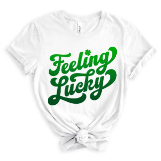 Camiseta Triblenda Sintiéndose Afortunado | Verde Ombre Día de San Pa