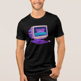 Camiseta Triblenda Sistema de error de tecnología de computadora retr