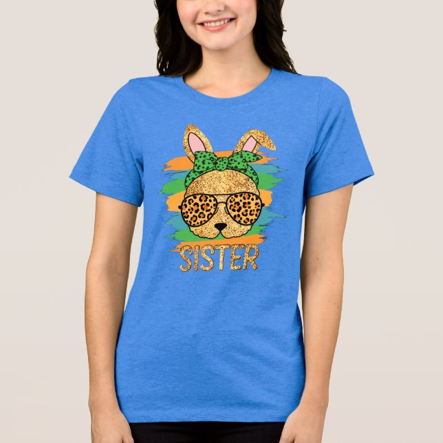Camiseta Triblenda  Sister Rabbit with Glasses Custom Art Print (Anverso)