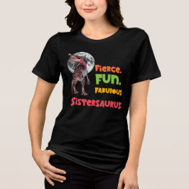 Camiseta Triblenda Sistersaurus Equipo de Dinos Hermanas Parejas Dise