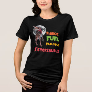 Camiseta Triblenda Sistersaurus Equipo de Dinos Hermanas Parejas Dise