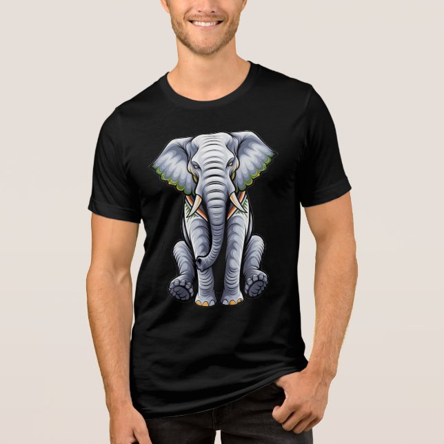 Camiseta Triblenda Sitting Elephant (Anverso)