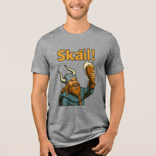 Camiseta Triblenda ¡Skål! – Arte Cómic Retro de Brindis de Cerveza Vi