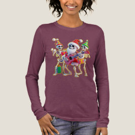 Camiseta Triblenda **Skeleton 3D Christm Santa Party – Funnyas Skelet