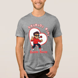 Camiseta Triblenda Skibidi Bidi Boom Boom Valentine Meme - Cartoon