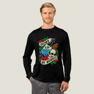 Camiseta Triblenda Skull & Sunset Tatuaje Tropical   Idea de Regalo Ú