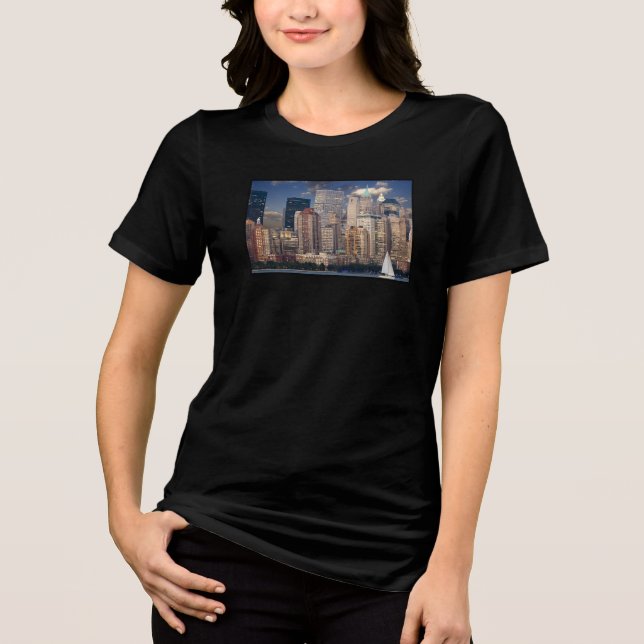 Camiseta Triblenda Skyline de Nueva York (Anverso)