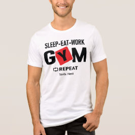 Camiseta Triblenda Sleep Eat Work Gym Repeat typography design
