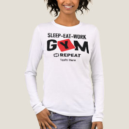 Camiseta Triblenda Sleep Eat Work Gym Repeat typography design