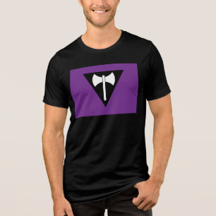 Camiseta Triblenda SlipperyJoe bandera del orgullo lesbiano poderoso 