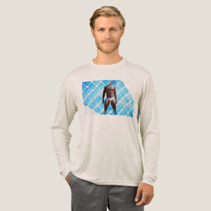 Camiseta Triblenda SlipperyJoe hombre muscular seis empates abs macho