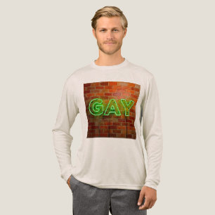 Camiseta Triblenda SlipperyJoe iluminó el letrero de neón gay brillan