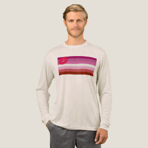 Camiseta Triblenda SlipperyJoe lápiz labial bandera de orgullo lésbic