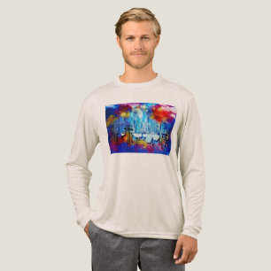 Camiseta Triblenda SlipperyJoe NYC grafiti luna rodeada de nubes dram