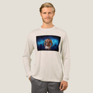 Camiseta Triblenda SlipperyJoe's hombre musculoso con barba sin camis