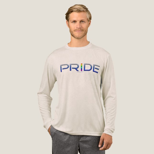 Camiseta Triblenda SlipperyJoe's pride word metallic letters radiates (Anverso Completo)