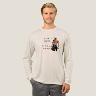 Camiseta Triblenda SlipperyJoe's save horse montar paja cowboy gorra 