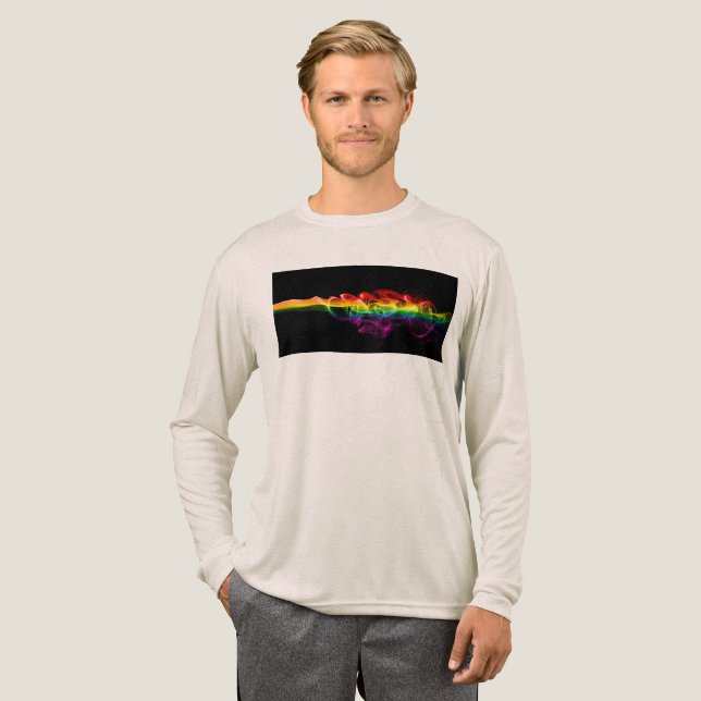Camiseta Triblenda SlipperyJoe's smoke vivid rainbow-colors celebrate (Anverso Completo)
