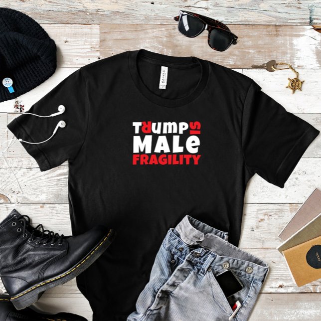 Camiseta Triblenda Slogan de protesta feminista anti Trump negro rojo (Subido por el creador)