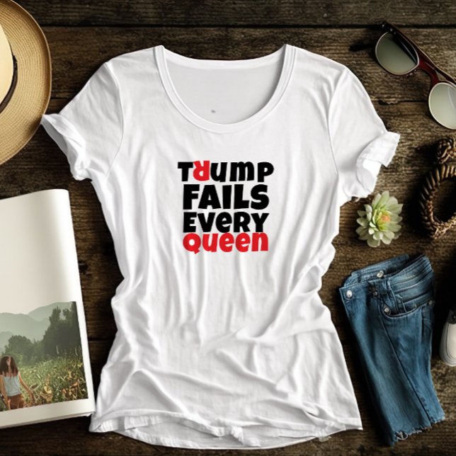Camiseta Triblenda Slogan de protesta feminista anti Trump negro rojo (Subido por el creador)