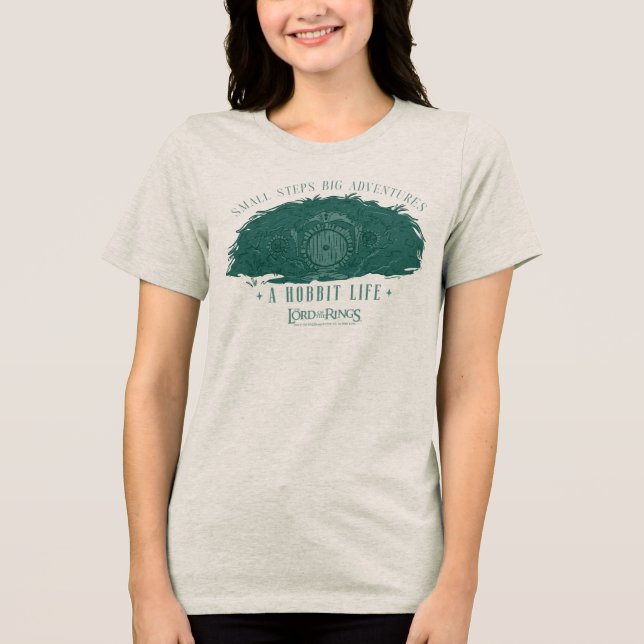 Camiseta Triblenda Small Steps, Big Adventures - A Hobbit Life (Anverso)