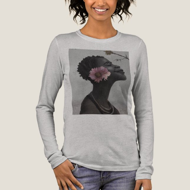 Camiseta Triblenda smile and flower (Anverso)