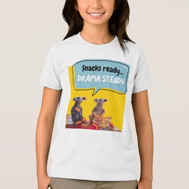Camiseta Triblenda Snacks Listos, Drama Steady (Anverso)