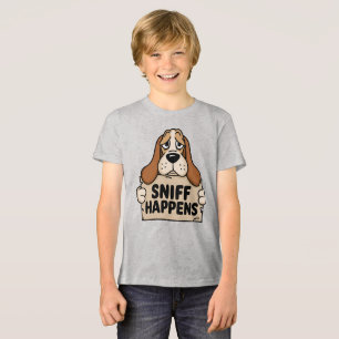 Camiseta Triblenda Sniff Happens – Basset Hound Triste