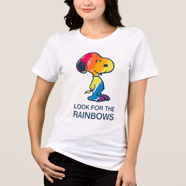 Camiseta Triblenda Snoopia arcoiris (Anverso)
