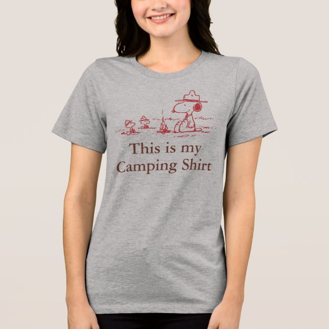 Camiseta Triblenda Snoopy | Beagle Scout - Todo bien en el bosque (Anverso)