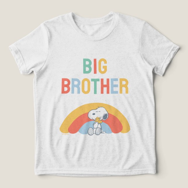 Camiseta Triblenda Snoopy & Woodstock Rainbow Baby Shower Tri-Blend S (Diseño delantero )