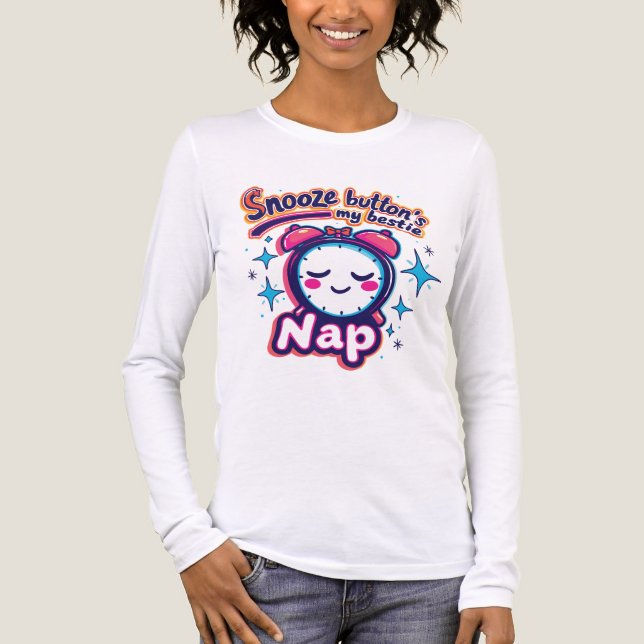 Camiseta Triblenda Snooze button’s my bestie (Anverso)