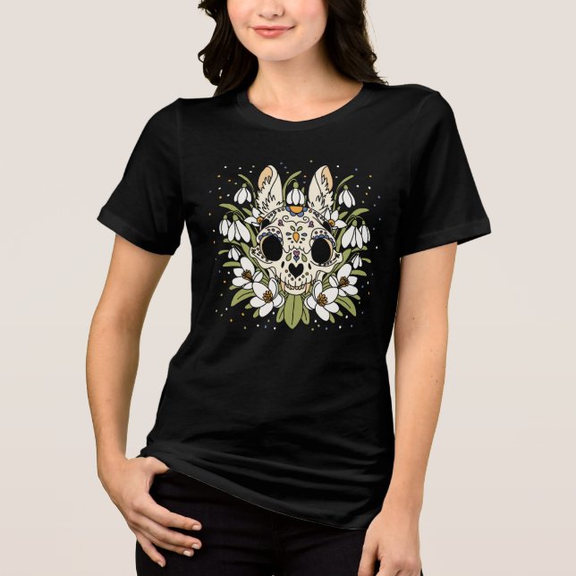 Camiseta Triblenda Snowdrop and Rabbit Skull de enero (Anverso)