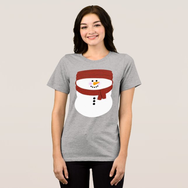 Camiseta Triblenda Snowman con Navidades Beanie (Anverso Completo )