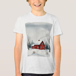 Camiseta Triblenda Snowy winter landscape