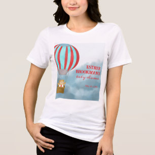 Camiseta Triblenda Sobre las Nubes Viene Bebé Madre Futuro