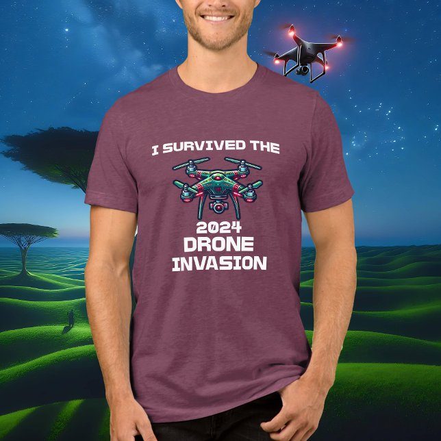 Camiseta Triblenda Sobreviví a la invasión de drones en 2024 (Subido por el creador)