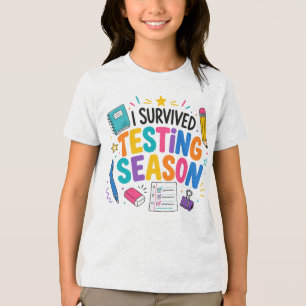 Camiseta Triblenda Sobreviví la Temporada de Exámenes Humor Escolar