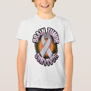 Camiseta Triblenda Sobreviviente de tumores cerebrales o audaz concie