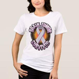Camiseta Triblenda Sobreviviente de tumores cerebrales o audaz concie