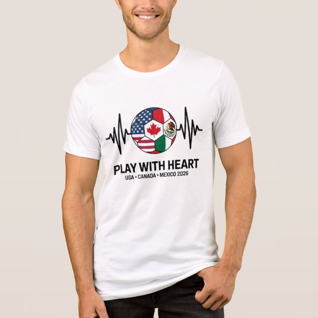 Camiseta Triblenda Soccer Heartbeat USA Canada Mexico 2026 (Anverso)
