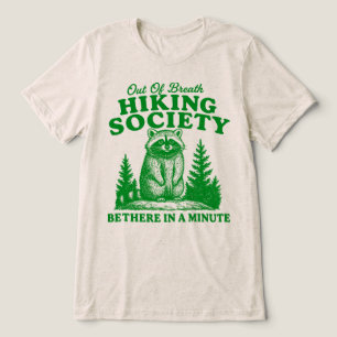 Camiseta Triblenda Sociedad de senderismo sin aliento Mapache