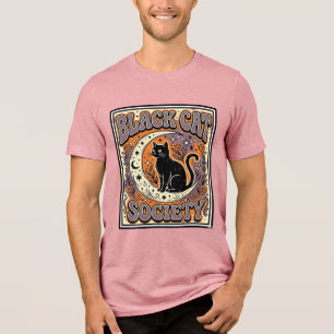 Camiseta Triblenda Sociedad del Gato Negro Gato Negro Arte Vectorial