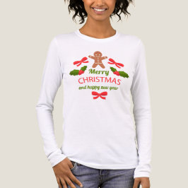 Camiseta Triblenda Soft Gingerbread Family Christmas Long Sleeve USA