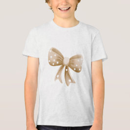 Camiseta Triblenda Soft Polka Dot Bow Illustration