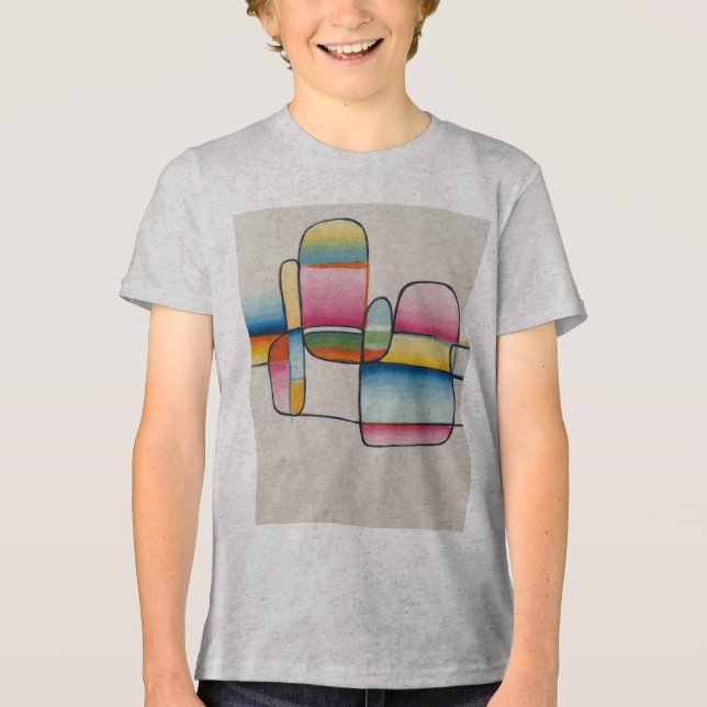 Camiseta Triblenda Soft Squares and Happy Lines (Anverso)